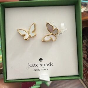 Kate Spade Gold Outline Butterfly Earrings